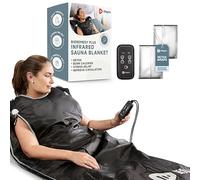 LifePro Sauna Blanket for Detoxification - Portable Far Infrared Sauna for Home Detox Calm Your Body and Mind Large Black