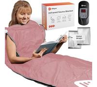 LifePro Sauna Blanket for Detoxification - Portable Far Infrared Sauna for Home Detox Calm Your Body and Mind (Regular Pink)