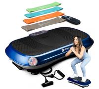 LifePro Vibration Plate Exercise Machine For Lymphatic Drainage | Waver | 99 Speed Levels & 9 Program Mode | Full Body Exercise Machine For Home Use | Resistance Bands & Remote | Midnight Blue