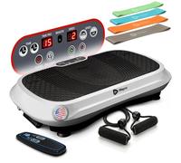 LifePro Vibration Plate Exercise Machine For Lymphatic Drainage | Waver | 99 Speed Levels & 9 Program Mode | Full Body Exercise Machine For Home Use | Resistance Bands & Remote | Off-White
