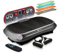LifePro Vibration Plate Exercise Machine For Lymphatic Drainage | Waver | 99 Speed Levels & 9 Program Mode | Full Body Exercise Machine For Home Use | Resistance Bands & Remote | Grey