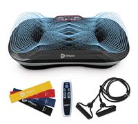 LifePro Vibration Plate Exercise Machine- Whole Body Vibration Fitness Trainer w/ Loop Bands - Vibrating Plate Exercise Machine With Remote, Balance Straps, Videos & Manual- 150Kg Max Load (Black)