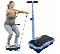Lifepro Vibration Plate Exercise Machine with Waist-Level Handlebar & Magnetic Acupoints - Powerful Recovery Vibration Platform & Whole Body Vibration Machine for Beginners (Elegant Blue)