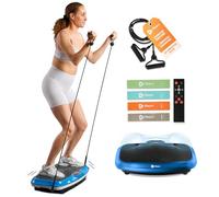 LifePro Vibration Plate For Weight Loss | Turbo 3D | Dual Motor Oscillation & Pulsation, Whole Body | Vibration Plate Exercise Machine For Lymphatic Drainage | Vibrating Plate | Blue