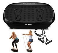 LifePro Vibration Plate Training Device - Hexaplate for Lymphatic Drainage and Weight Loss - with LED Display, Remote Control, and Quiet Motor (Black)