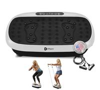 LifePro Vibration Plate Training Device - Hexaplate for Lymphatic Drainage and Weight Loss - with LED Display, Remote Control, and Quiet Motor (White)