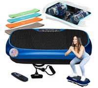 Lifepro Waver Mini Vibration Plate - Whole Body Vibration Platform Exercise Machine - Home & Travel Workout Equipment for Weight Loss, Toning & Wellness - Max User Weight 260lbs (Blue)