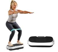 Lifepro Waver Mini Vibration Plate - Whole Body Vibration Platform Exercise Machine - Home & Travel Workout Equipment for Weight Loss, Toning & Wellness - Max User Weight 260lbs (White)