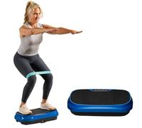Lifepro Waver Mini Vibration Plate - Whole Body Vibration Platform Exercise Machine - Home & Travel Workout Equipment for Weight Loss, Toning & Wellness - Max User Weight 260lbs (Blue)