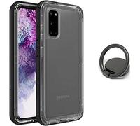 LifeProof Next Series Case for Samsung Galaxy S20 (Not for The Plus Model) & Phone Ring Holder Kickstand - Bundle - Black Crystal