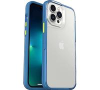 LifeProof SEE Case for iPhone 13 Pro Max / iPhone 12 Pro Max, Shockproof, Drop proof to 2 Meters, Ultra-Slim, Protective Thin Clear Case, Sustainably Made, Clear/Blue