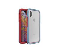 LifeProof SLAM Series Case for iPhone X/XS (ONLY) - Retail Packaging - Varsity (Clear/Blue/Red)