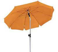 LIFERUN 2x2m Garden Parasol with Tilting Function & 8 Steel Ribs, Base Not Included, UV50+ Sun Protection Market Umbrella, Patio Shade for Outdoor Dining, Balcony & Terrace, Orange