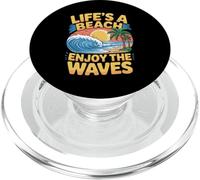 Life's A Beach Enjoy The Waves Summer Vacation - PopSockets PopGrip for MagSafe