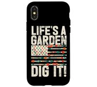 Life's A Garden Dig It Gardening Plants Gardener Farmer Case for iPhone X/XS