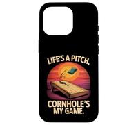 Life's A Pitch Cornhole's My Game Fun Case for iPhone 16 Pro