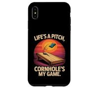 Life's A Pitch Cornhole's My Game Fun Case for iPhone XS Max