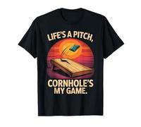 Life's A Pitch Cornhole's My Game Fun T-Shirt