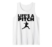 Life's a Pitch Funny Baseball Pitcher Life's a Pitch Tank Top