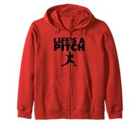 Life's a Pitch Funny Baseball Pitcher Life's a Pitch Zip Hoodie