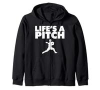Life's a Pitch Funny Baseball Pitcher Life's a Pitch Zip Hoodie
