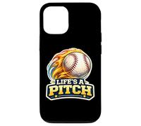 Life's A Pitch Funny Baseball Pitcher Player Coach Fan Pun Case for iPhone 12/12 Pro