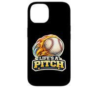 Life's A Pitch Funny Baseball Pitcher Player Coach Fan Pun Case for iPhone 14