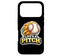 Life's A Pitch Funny Baseball Pitcher Player Coach Fan Pun Case for iPhone 17 Pro