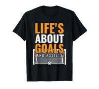 Lifes About Goals And Assists Goal Net Players Team Soccer T-Shirt