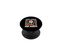 Life's About Goals and Assists Soccer Player PopSockets Adhesive PopGrip