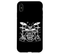 Lifes Better Behind The Kit Drum Set Drummer Case for iPhone XS Max