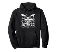 Lifes Better Behind The Kit Drum Set Drummer Pullover Hoodie