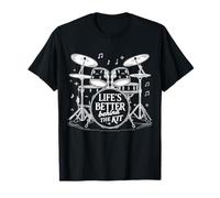 Lifes Better Behind The Kit Drum Set Drummer T-Shirt