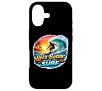 Life's Better When You Surf Surfer Surfing Surfboard Quote Case for iPhone 17