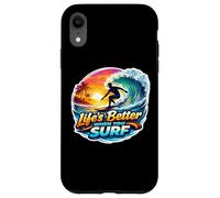 Life's Better When You Surf Surfer Surfing Surfboard Quote Case for iPhone XR
