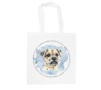 Lifes Better With a Border Terrier Tote Bag - Painted Dog Illustration Gifts for Dog Lovers - Shopping Bag Accessories Present