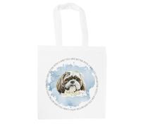 Lifes Better With a Shih Tzu Tote Bag - Painted Dog Illustration Gifts for Dog Lovers - Shopping Bag Accessories Present