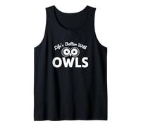 Lifes Better with Owls Bird Watching Nature Lovers Tank Top