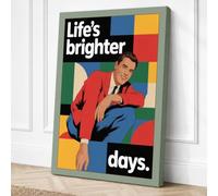 Life's Brighter Days Retro Canvas Wall Art Print 18x12 Inch (46 x 30 cm)
