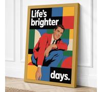 Life's Brighter Days Retro Canvas Wall Art Print 18x12 Inch (46 x 30 cm)