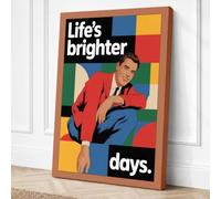 Life's Brighter Days Retro Canvas Wall Art Print 18x12 Inch (46 x 30 cm)