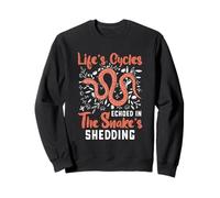 Life's cycles echoed - Herpetologist Snake Sweatshirt