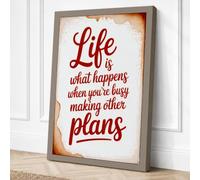 Life's Plans Vintage Canvas Wall Art Print 24x16 Inch (61 x 41 cm)