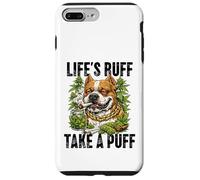Life's Ruff Take a Puff Funny Stoner Bulldog 420 Weed Case for iPhone 7 Plus/8 Plus