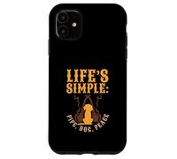 Life's Simple Pipe Dog Peace Hobby Smoker Quote Case for iPhone 11