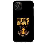 Life's Simple Pipe Dog Peace Hobby Smoker Quote Case for iPhone 11 Pro Max