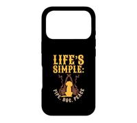 Life's Simple Pipe Dog Peace Hobby Smoker Quote Case for iPhone 17 Pro