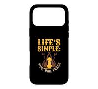 Life's Simple Pipe Dog Peace Hobby Smoker Quote Case for iPhone 17 Pro Max