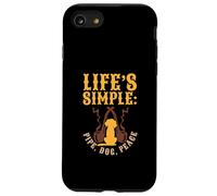 Life's Simple Pipe Dog Peace Hobby Smoker Quote Case for iPhone SE (2020) / 7 / 8