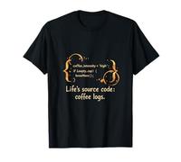 Lifes Source Code Coffee logs Programmer Humor T-Shirt